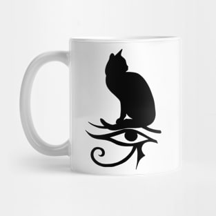 Black Cat with Eye of Horus Mug